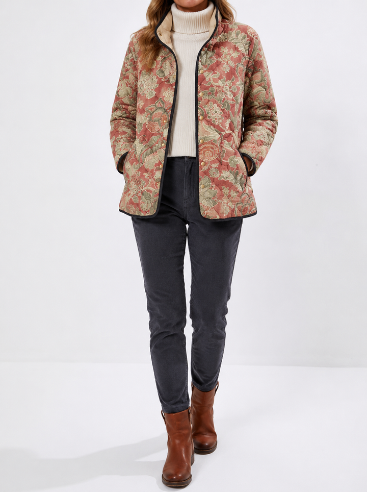 NAYA | Vintage Floral Casual Quilted Jacket